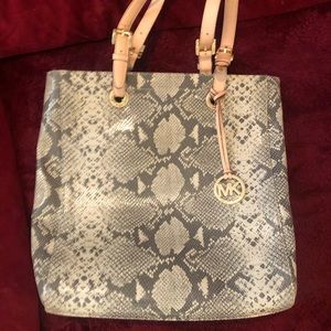 Michael Kors lizard print laptop travel bag